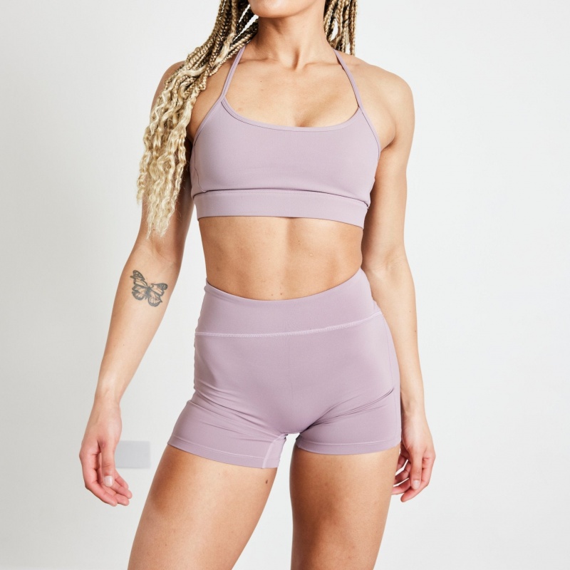 Vanquish Fitness Evolve Truffle Lilac High Waisted Shorts Lilac | 4697-PIFKV