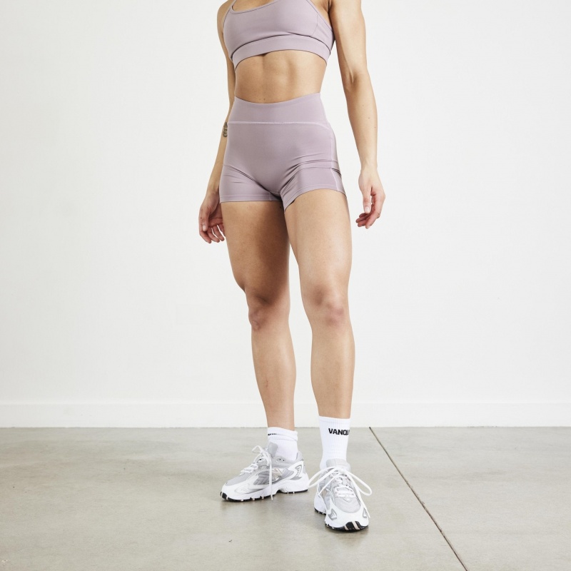 Vanquish Fitness Evolve Truffle Lilac High Waisted Shorts Lilac | 7169-QJVFE