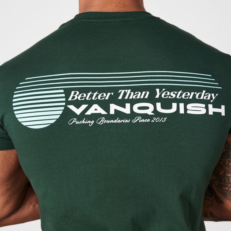 Vanquish Fitness Green Athletics Division Fitted T Shirt Gröna | 0872-OEJVS