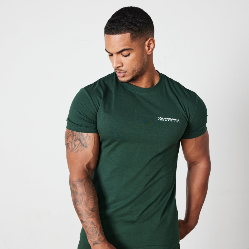 Vanquish Fitness Green Athletics Division Fitted T Shirt Gröna | 0872-OEJVS