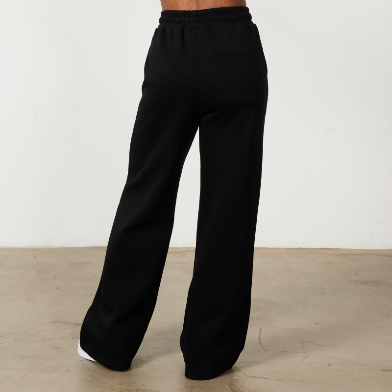 Vanquish Fitness Jet Black Rejuvenate Breda Leg Oversized Sweatpants Svarta | 1278-JDKXL