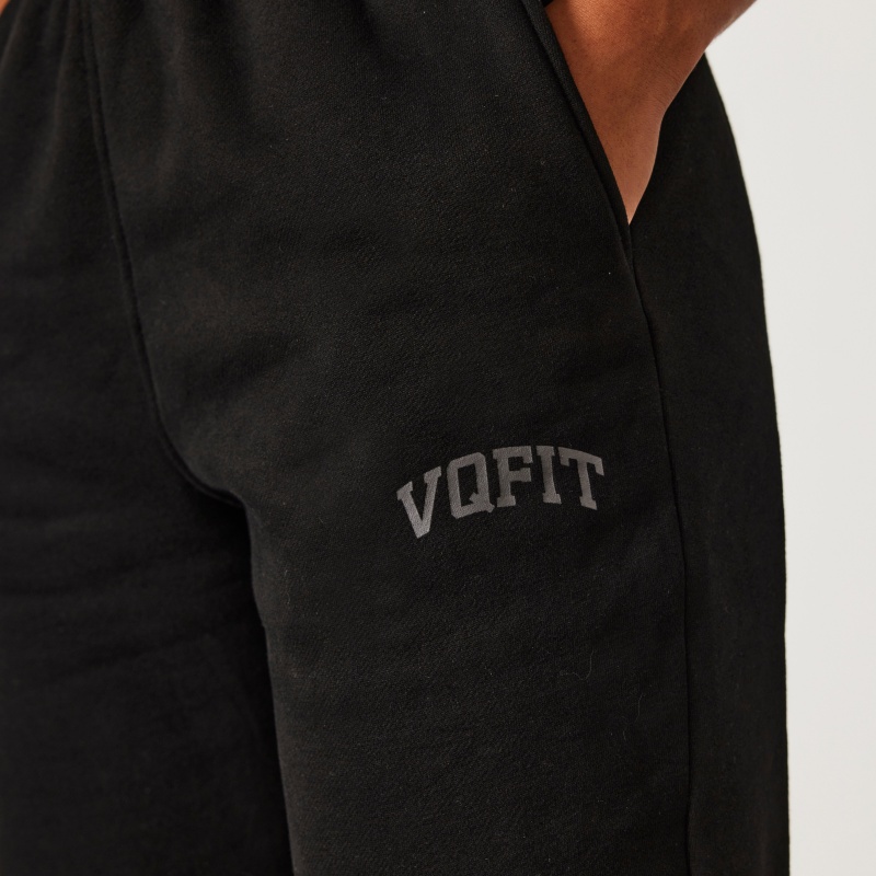 Vanquish Fitness Jet Black VQFIT Oversized Sweatpants Svarta | 6250-ZUQLY