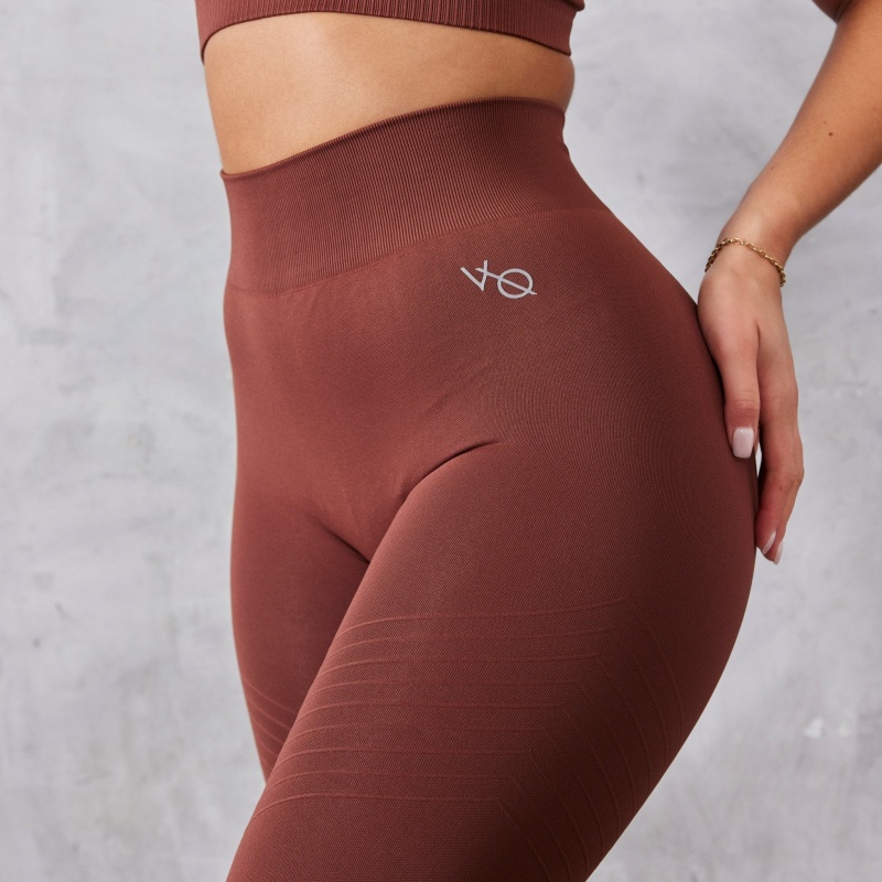 Vanquish Fitness Neutrala V2 Seamless Brown Legging Bruna | 0481-QBYDC