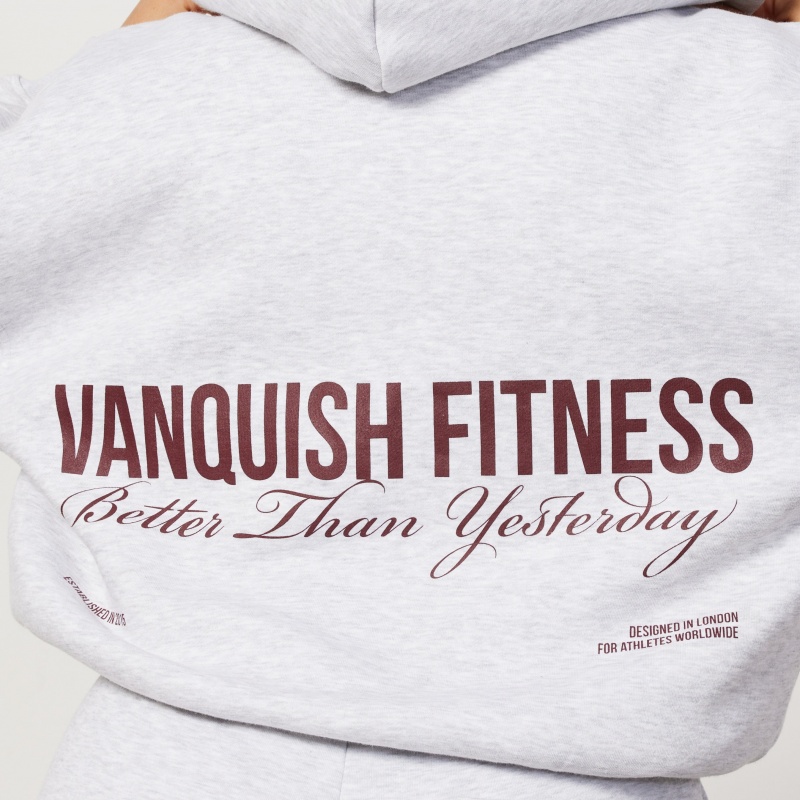 Vanquish Fitness Oat Marl Rejuvenate Full Zip Oversized Hoodie Oat Marl | 1320-NTZDY