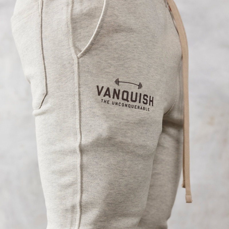 Vanquish Fitness Oat Marl Unconquerable Tapered Sweatpants Oat Marl | 7381-HPKLW