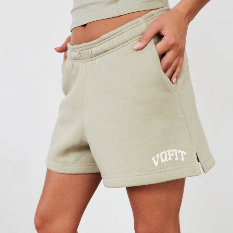 Vanquish Fitness Pale Khaki VQFIT Shorts Khaki | 0962-DRJFY