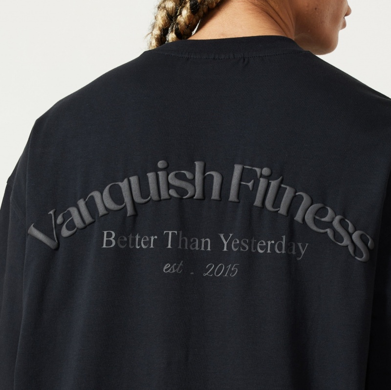 Vanquish Fitness Restore Black Oversized T Shirt Svarta | 1082-MGIVH