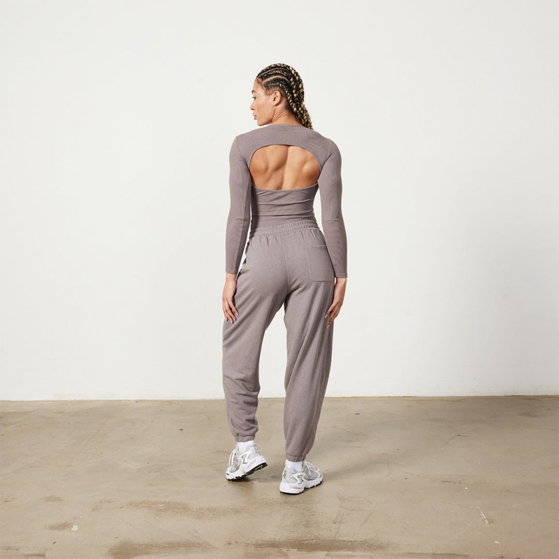 Vanquish Fitness Restore Cinder Brown Oversized Sweatpants Bruna | 1932-DVGKL