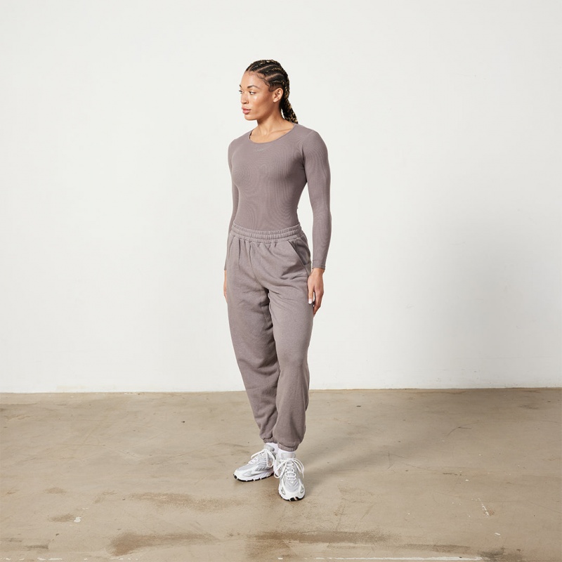 Vanquish Fitness Restore Cinder Brown Oversized Sweatpants Bruna | 1932-DVGKL