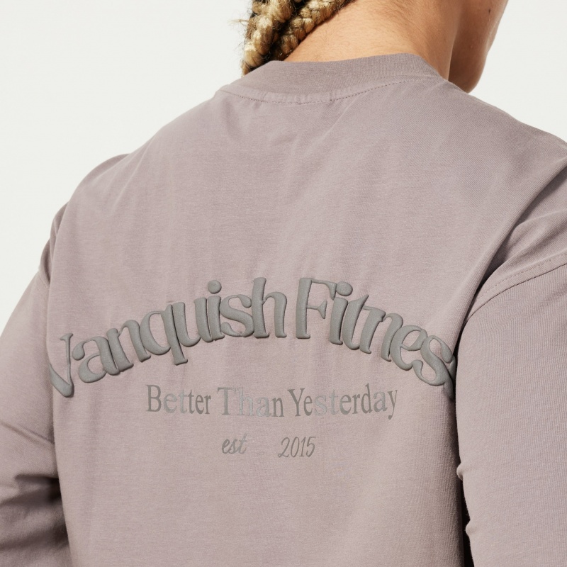 Vanquish Fitness Restore Cinder Brown Oversized T Shirt Bruna | 8201-PALVT