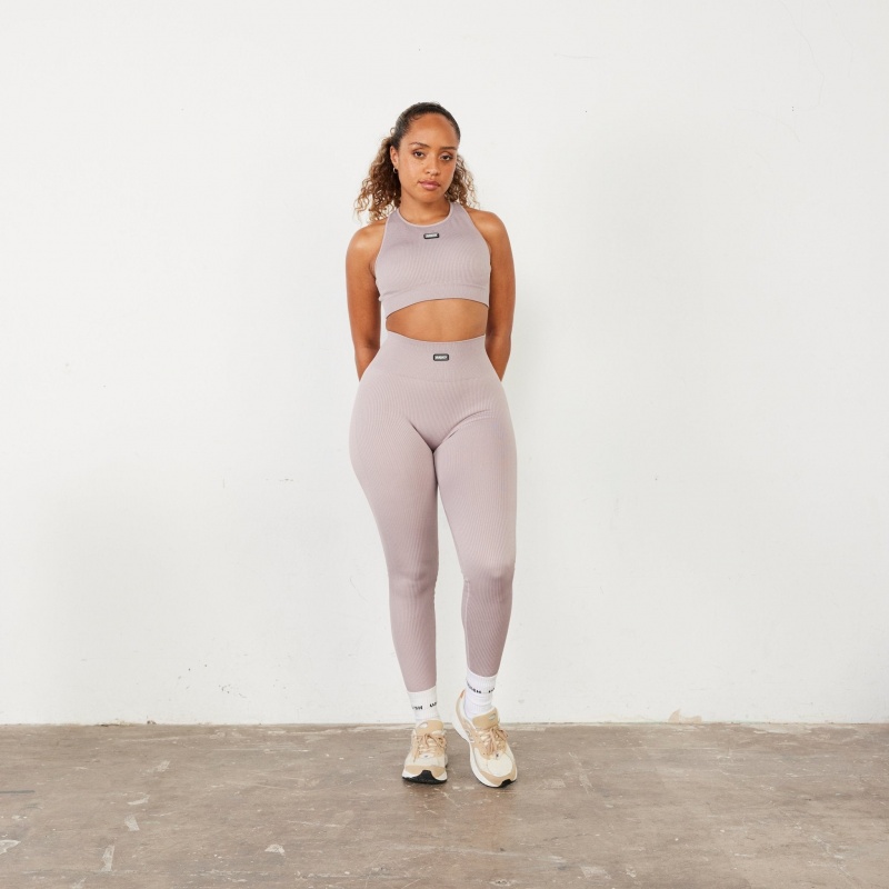 Vanquish Fitness Räfflad Seamless Blush Legging Blush | 0245-JYLPX