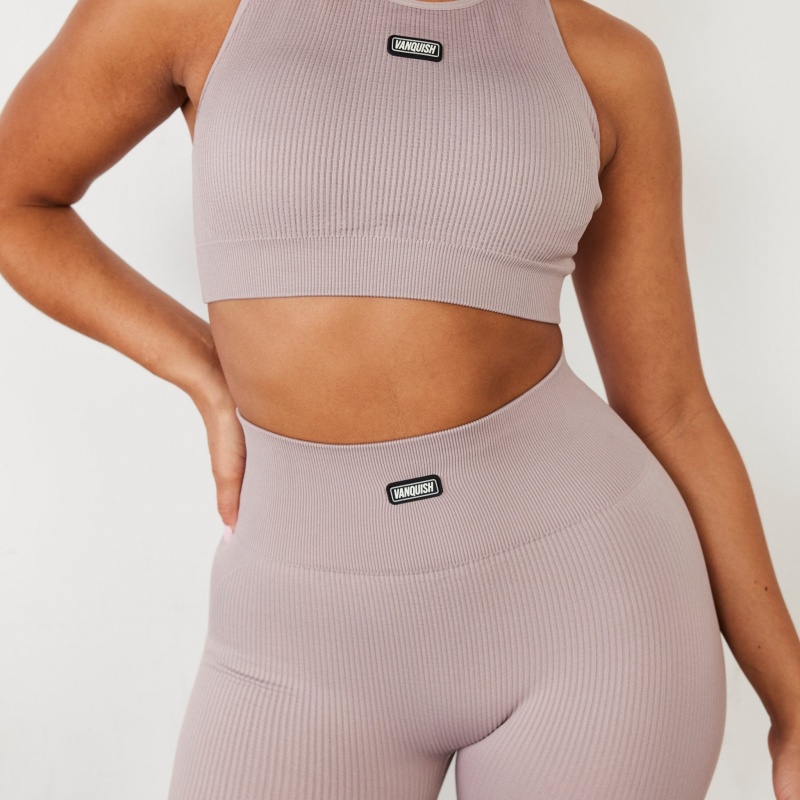 Vanquish Fitness Räfflad Seamless Blush Legging Blush | 0245-JYLPX