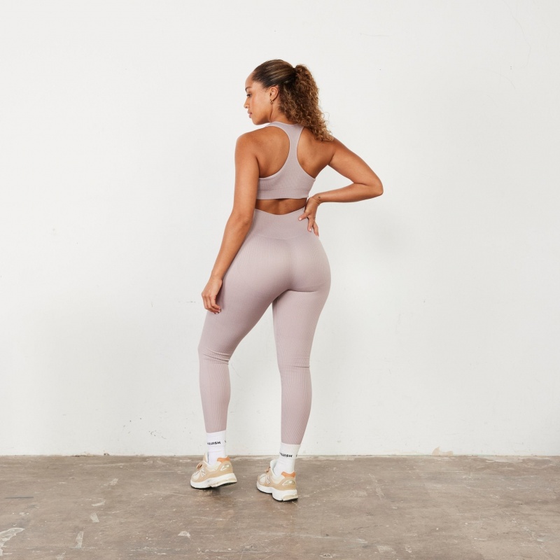 Vanquish Fitness Räfflad Seamless Blush Legging Blush | 0245-JYLPX