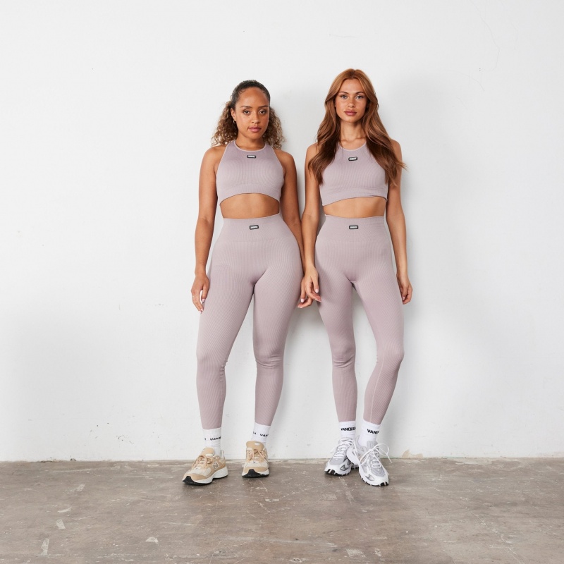 Vanquish Fitness Räfflad Seamless Blush Legging Blush | 0245-JYLPX