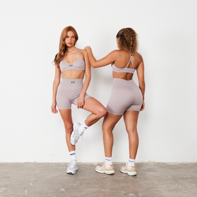 Vanquish Fitness Räfflad Seamless Blush Shorts Blush | 2049-LBGQP