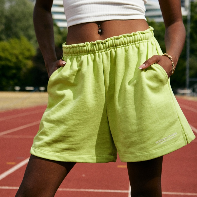 Vanquish Fitness Sport Lime Green Shorts Gröna | 8509-RXBJO