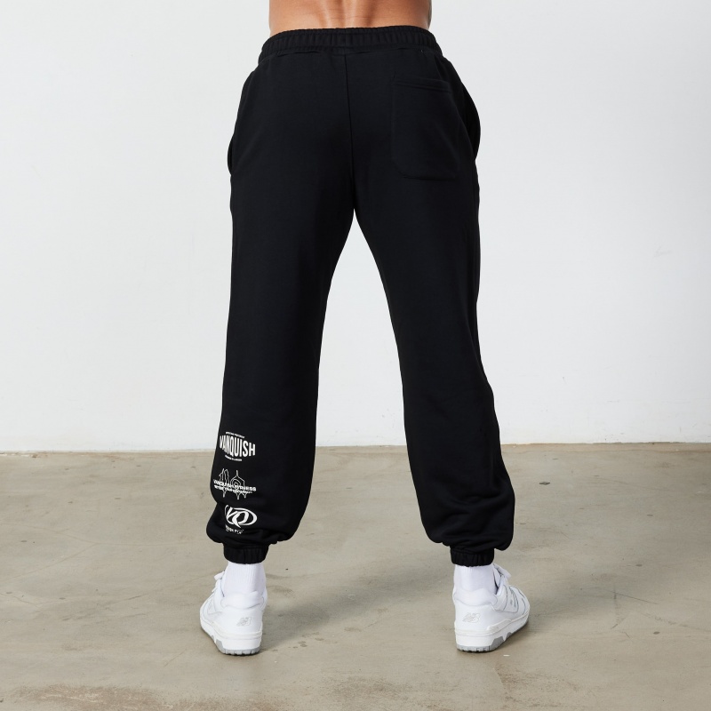 Vanquish Fitness TSP Black 2023 Collective Oversized Sweatpants Svarta | 2593-JLNXM