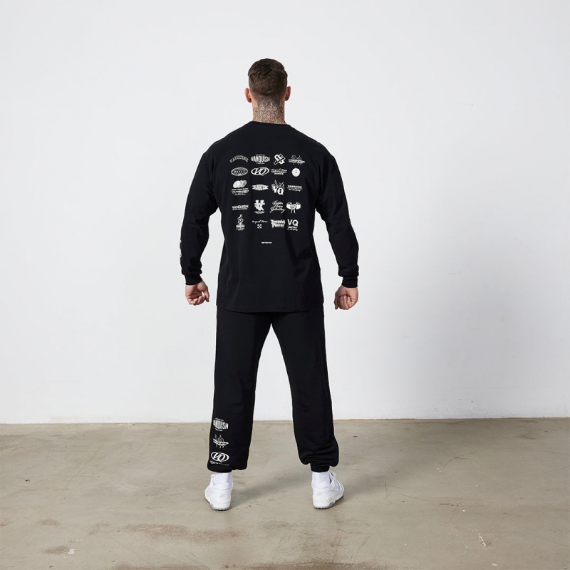 Vanquish Fitness TSP Black 2023 Collective Oversized Sweatpants Svarta | 2593-JLNXM