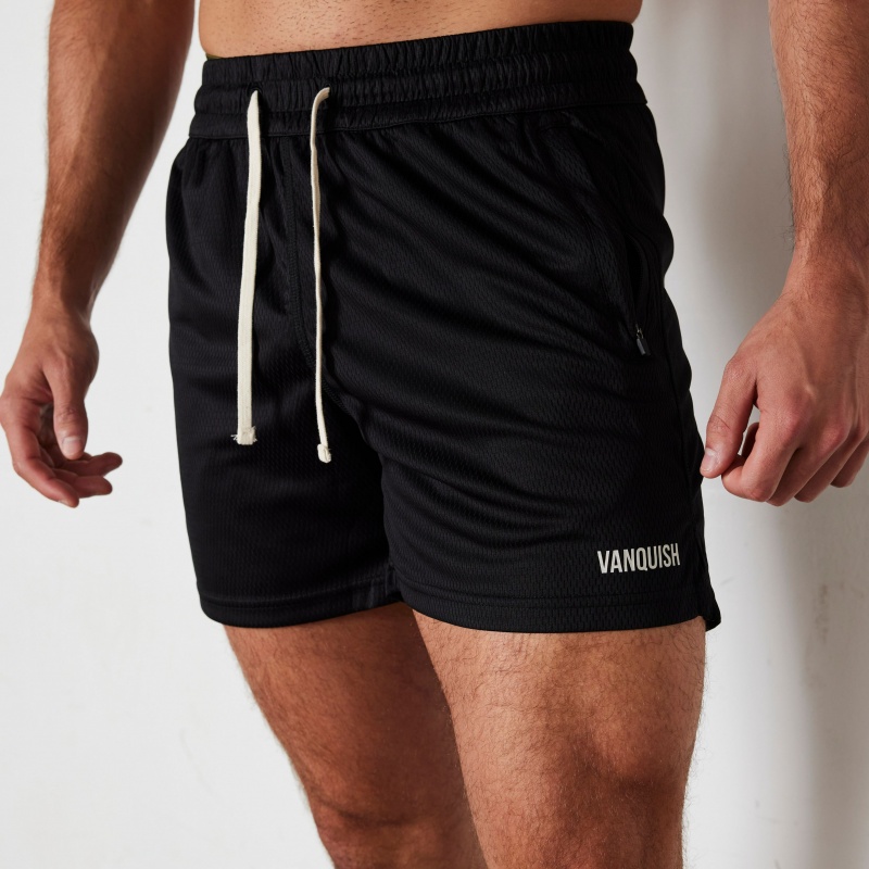 Vanquish Fitness TSP Black Mesh Shorts Svarta | 4831-BFXZC