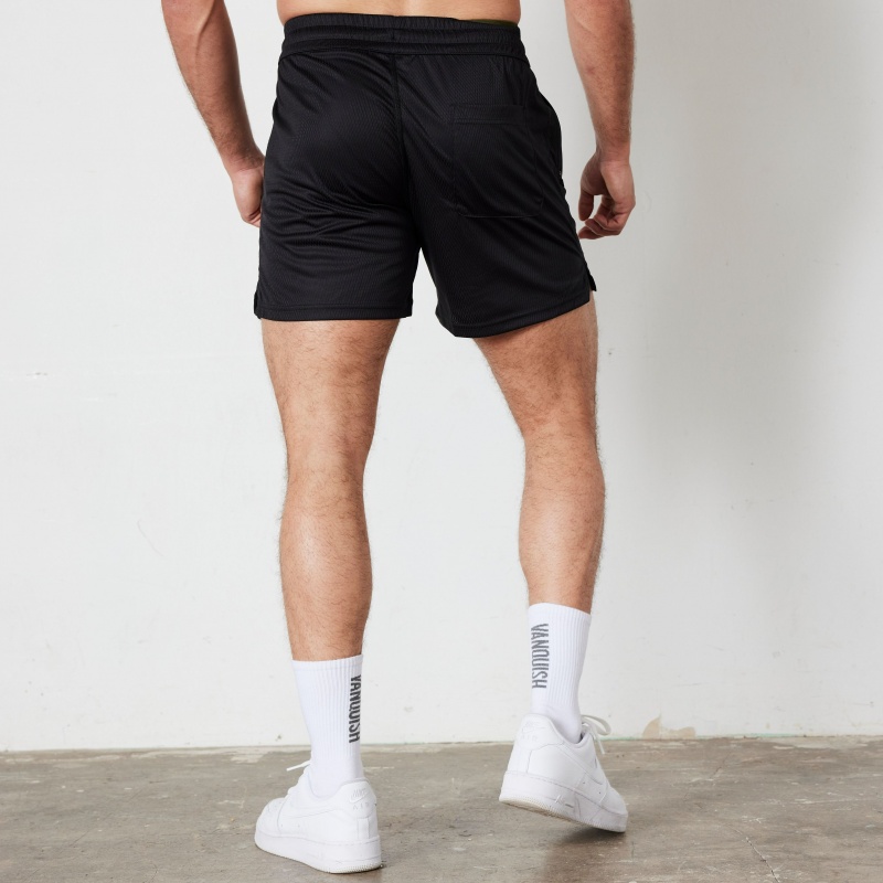 Vanquish Fitness TSP Black Mesh Shorts Svarta | 4831-BFXZC