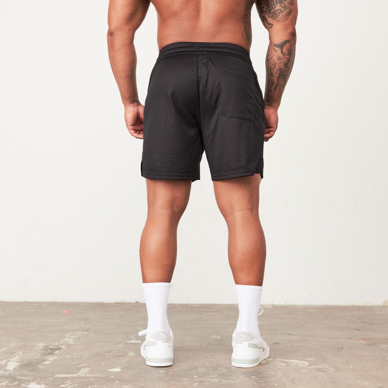 Vanquish Fitness TSP Black Racing Mesh Shorts Svarta | 5189-BZDLN