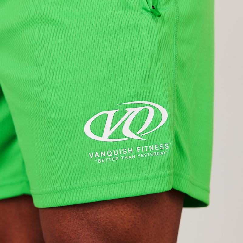 Vanquish Fitness TSP Neon Green Racing Mesh Shorts Gröna | 8279-YTCXE