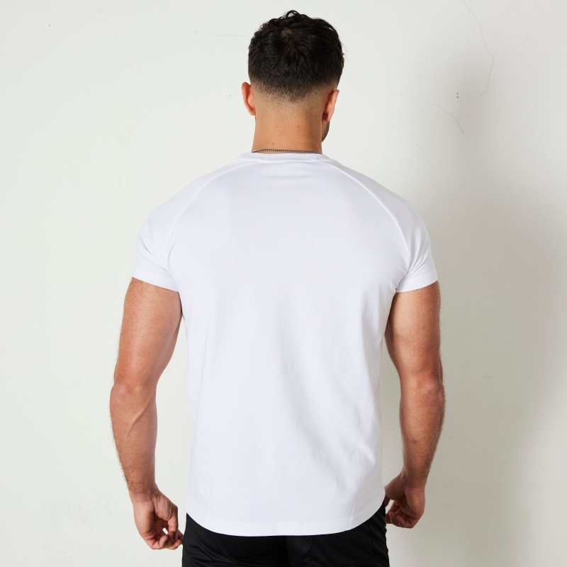 Vanquish Fitness TSP White Worldwide Fitted T Shirt Vita | 0741-POSMW