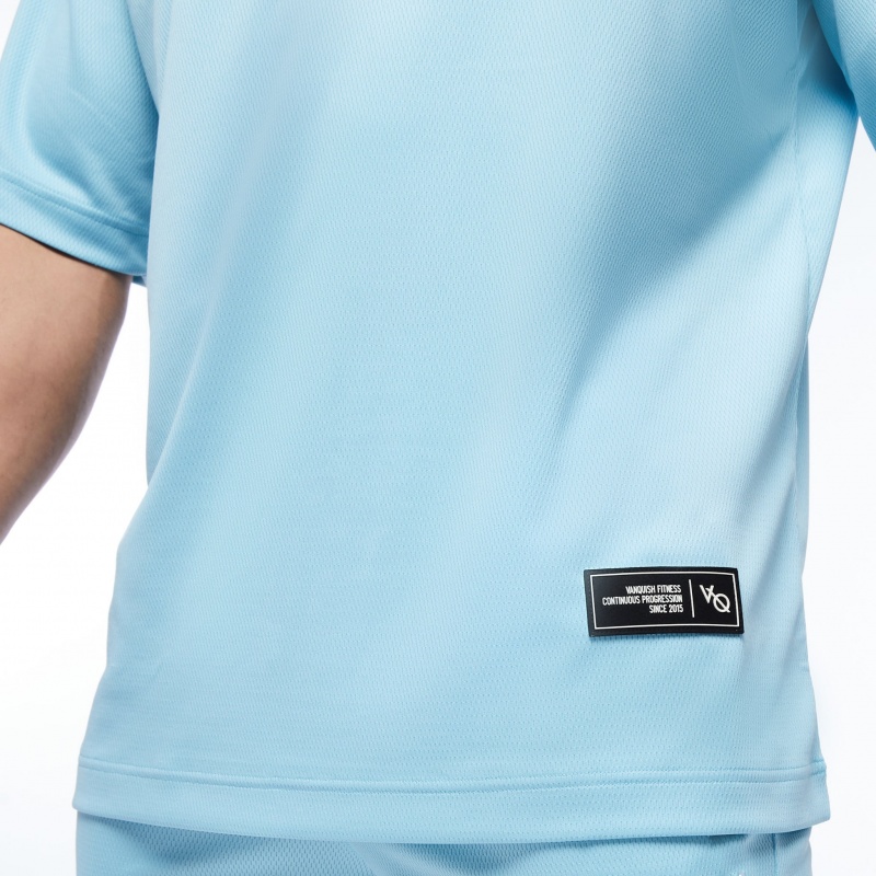 Vanquish Fitness Throwback Blue Oversized T Shirt Blå | 2365-FICOG 