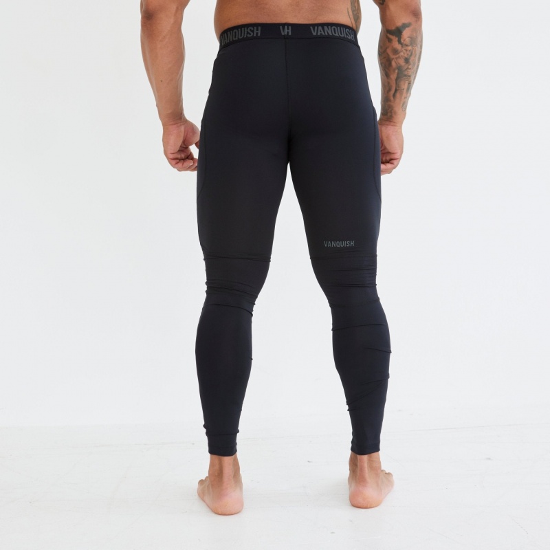 Vanquish Fitness Utility Black Base Layer Leggings Svarta | 2634-FHSXK