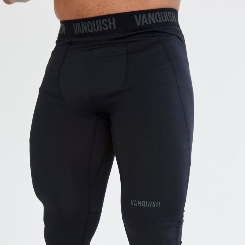 Vanquish Fitness Utility Black Base Layer Leggings Svarta | 2634-FHSXK