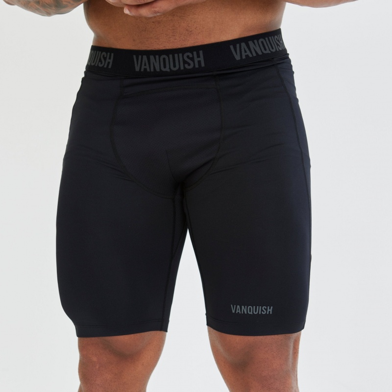 Vanquish Fitness Utility Black Base Layer Shorts Svarta | 8345-QUPRE