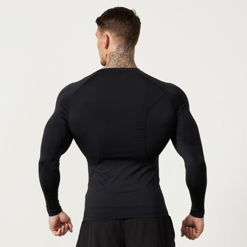 Vanquish Fitness Utility Black Long Sleeve Base Layer Top Svarta | 8524-ZUCIO