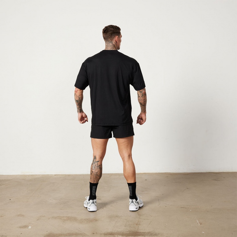 Vanquish Fitness Utility Black Oversized T Shirt Svarta | 5920-KLOZD