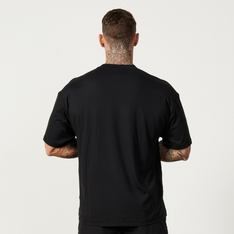 Vanquish Fitness Utility Black Oversized T Shirt Svarta | 5920-KLOZD