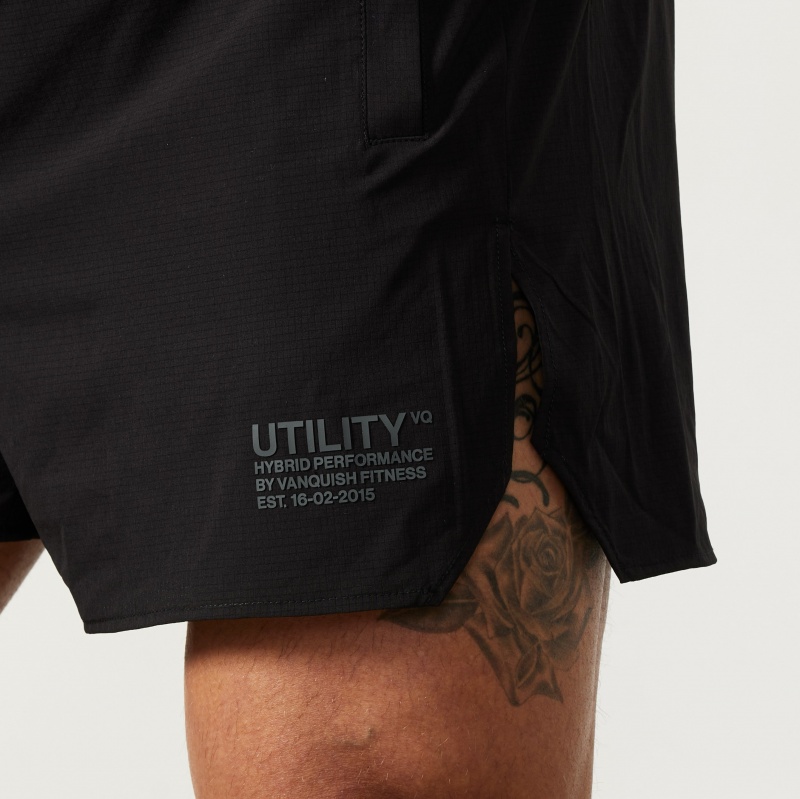 Vanquish Fitness Utility Black Performance Shorts Svarta | 9620-DLZRF