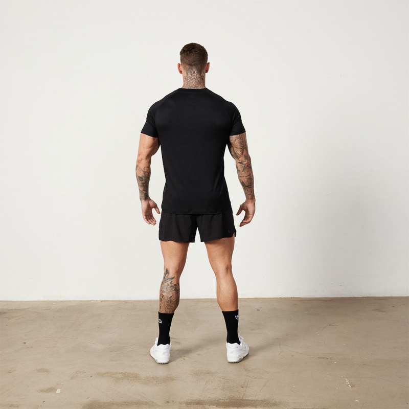 Vanquish Fitness Utility Black T Shirt Svarta | 4782-JDIST