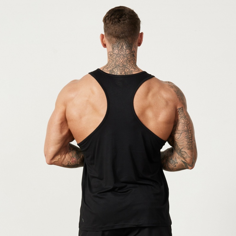 Vanquish Fitness Utility Black Tank Svarta | 7493-NEVQS