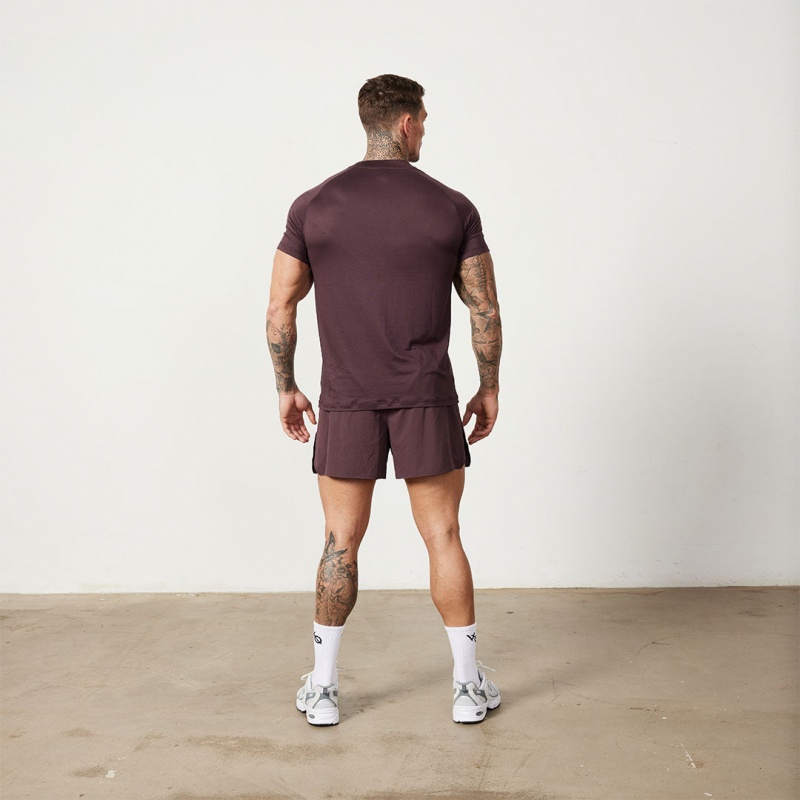 Vanquish Fitness Utility Plum T Shirt Plum | 4389-VUNEM