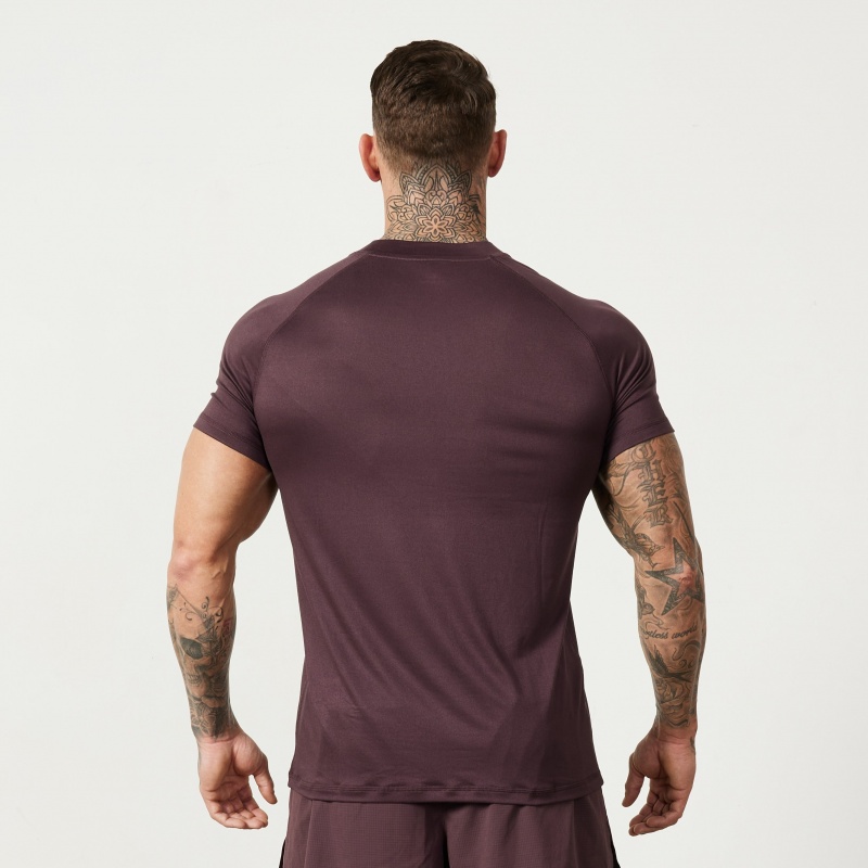 Vanquish Fitness Utility Plum T Shirt Plum | 4389-VUNEM