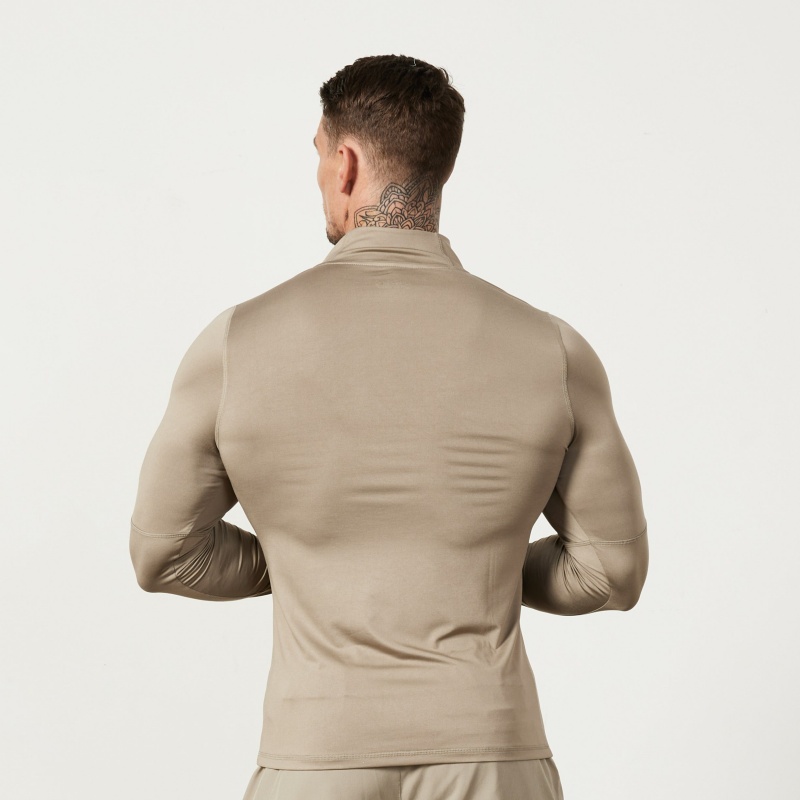 Vanquish Fitness Utility Stone 1/4 Zip Tränings Top Stone | 7285-NKUTR