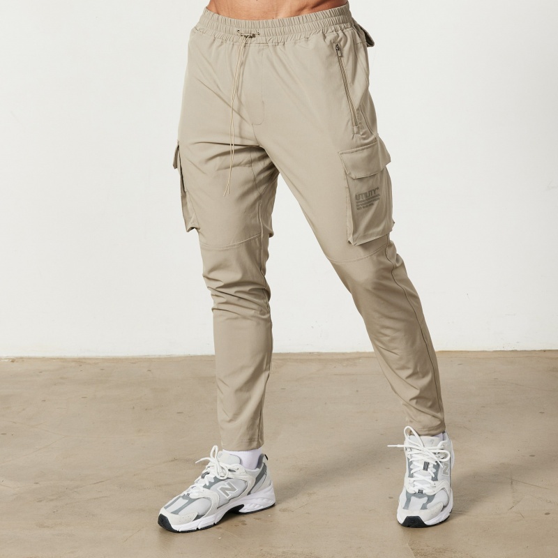 Vanquish Fitness Utility Stone Tapered Cargo Pants Stone | 9346-UJHAS