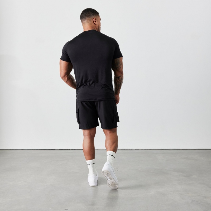 Vanquish Fitness Utility V2 Black Cargo Shorts Svarta | 5273-YFRBD