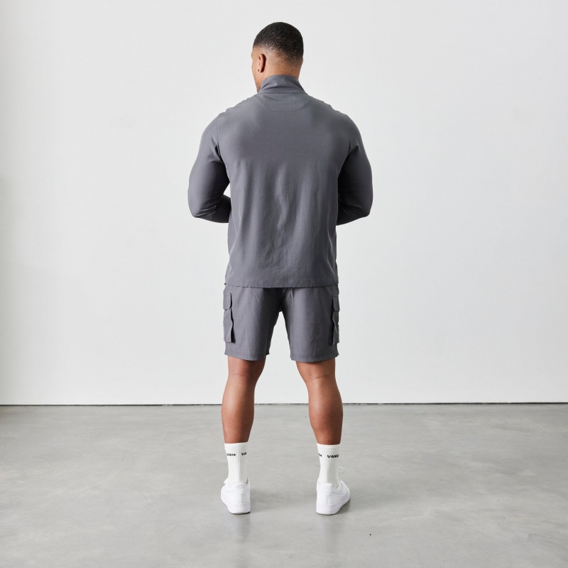 Vanquish Fitness Utility V2 Grey Cargo Shorts Grå | 4825-RHABP