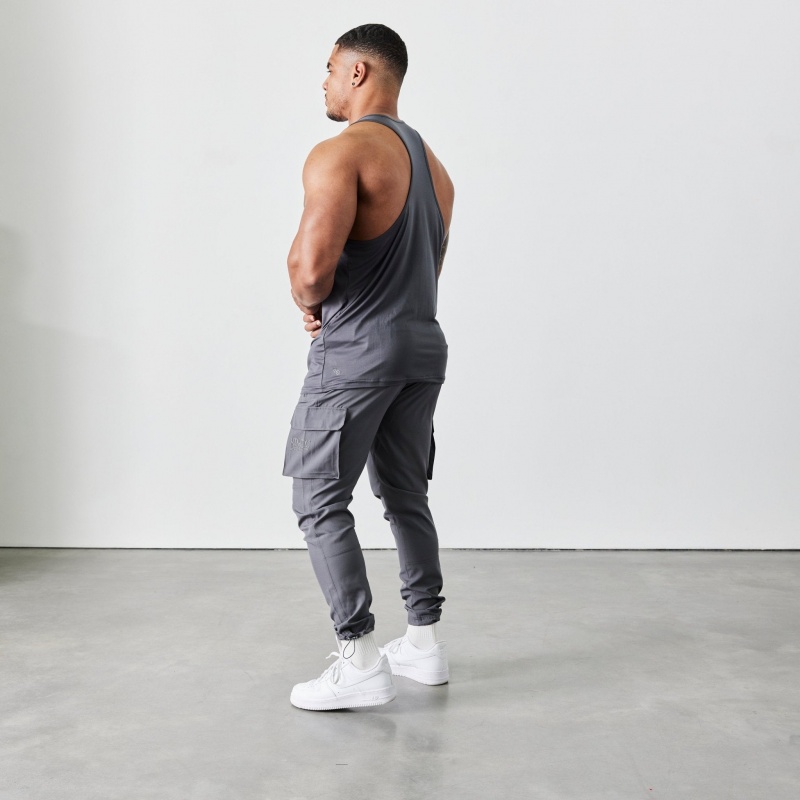 Vanquish Fitness Utility V2 Grey Tapered Cargo Pants Grå | 1490-BDLXH