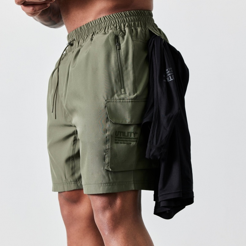 Vanquish Fitness Utility V2 Khaki Cargo Shorts Khaki | 9234-YXTNU