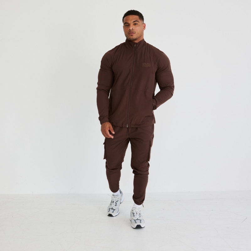 Vanquish Fitness Utility V3 Brown Tapered Cargo Pants Bruna | 9436-JHVXU