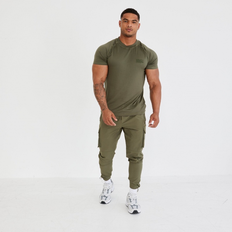 Vanquish Fitness Utility V3 Khaki T Shirt Khaki | 3149-LKRSV