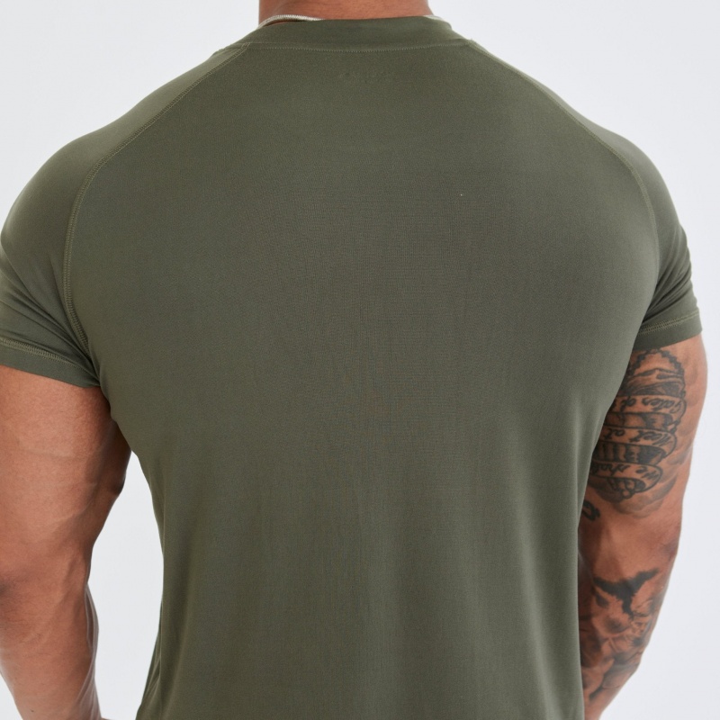 Vanquish Fitness Utility V3 Khaki T Shirt Khaki | 3149-LKRSV