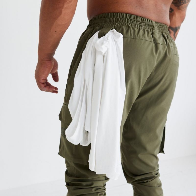 Vanquish Fitness Utility V3 Khaki Tapered Cargo Pants Khaki | 3584-YNMSD