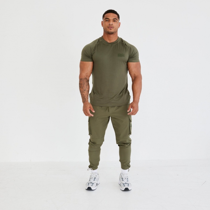 Vanquish Fitness Utility V3 Khaki Tapered Cargo Pants Khaki | 3584-YNMSD